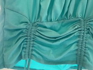Cyan Ruched Top