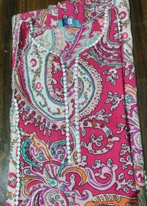 Pink Paisley Print Kurta