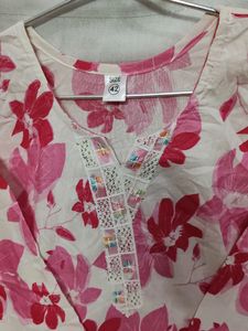 Floral White Kurta Set