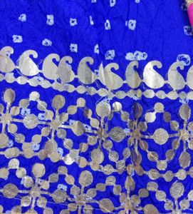 Blue Bandhej Lehenga Chunni