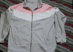 Color Block Zip-Up Jacket