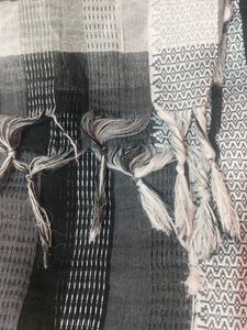 Striped Scarf with Tassels