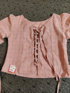 Crop Top With Long Sleeves