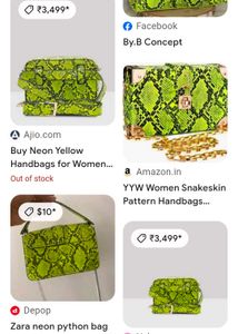 Imported Snake Skin Two Way Bag