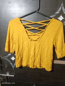 Cute Mustard Crop Top