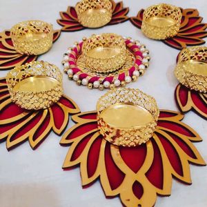 Lotus Diya Rangoli
