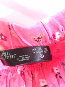 Neon Pink Floral Pyjama Shorts For Women