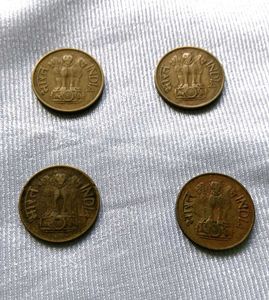 Old 20 paisa Coins 1969, 1970, and 1971 pack of 4