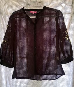 Embroidered Black Shirt