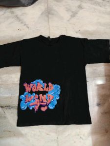 Black Graphic Print Tee