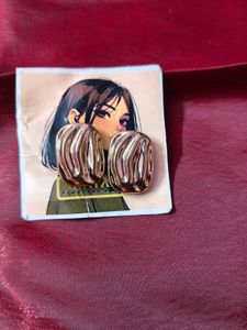 Gold Square Earrings