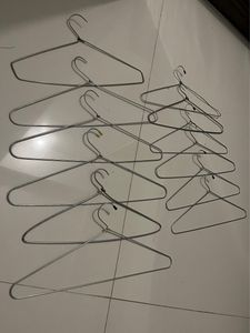 Silver Stainless Steel Hangers - Pack Of 12