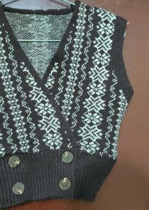 Patterned Knit Vest
