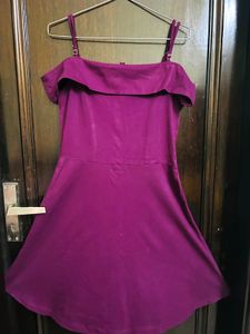 Purple Fit & Flare Dress