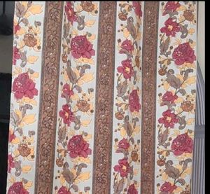 Rose Floral Printed 9 Ft 4 Curtains