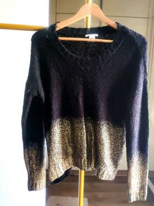Chic Black & Gold Sweater