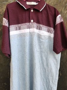 Mens XXL Tshirt Maroon And White
