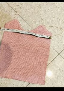 🌸 Today's Sale🌸 Solid Baby Pink Ribbed Crop Top