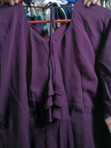 Maroon Embellished Kurta