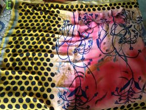 Used MultiColor Georgette Saree With StitchedBlous
