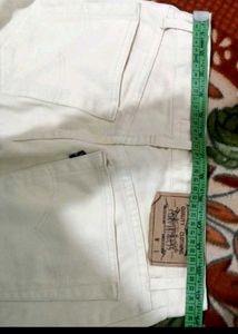 White Straight Leg Denim Jeans