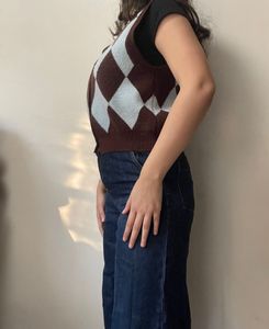 Button Up Sweater Vest