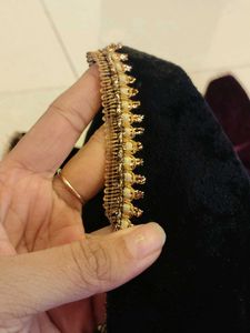 Black And Velvet Saree Blouse Combo