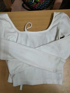 White Long Sleeve Top