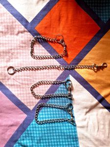 Dog Silver Metal Chain Belt