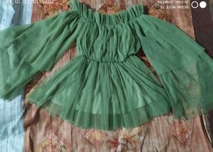 Green Tiered Ruffle top