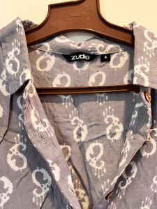 Gray Printed Crop Top (S)