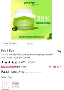 Dot &amp; Key CICA Calming Night Gel 25ML