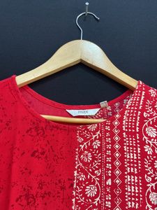 Max Women Red Kurti | Bust 38 | Length 42
