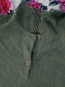 Vintage Green Knit Warm Top