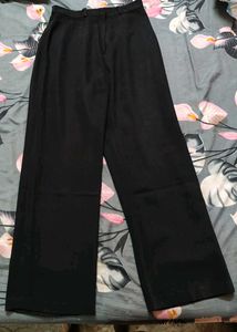 Wide Leg Jet Black Pants