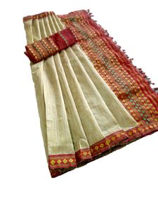 💥New Price Today 💥Red Golden saree   | Mekhla Chador