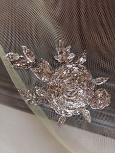 Yellow Embroidered Net Dupatta