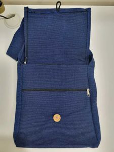 Blue Crossbody Cotton Bag