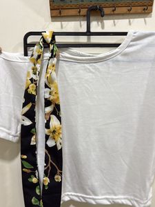 Crop one shoulder bow top 🎀