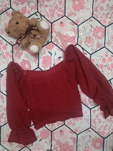 Off Shoulder Crop Top| Korean Top|Crop