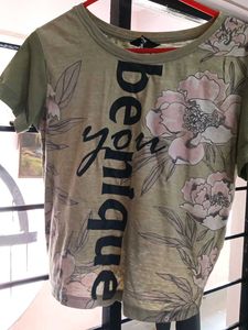 Floral 'Be You Unique ' Graphic Tee
