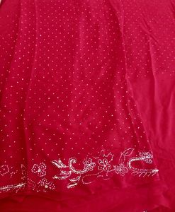 Steal Deal-Red Mokesh work saree
