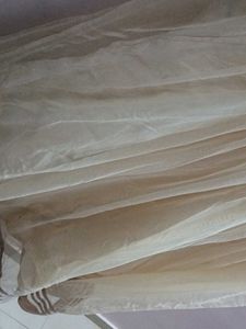 A Cream Coloured ,Net Material Gown