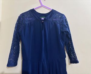 Elegant Navy Blue Maxi Dress