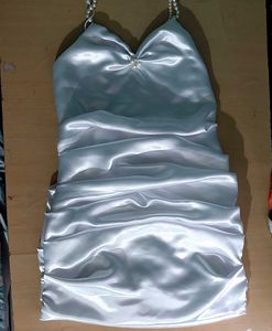 White Satin Dress
