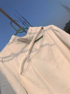 Elegant White Pearl Embellished dress