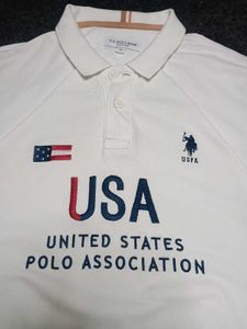 US Polo White Tshirt size M