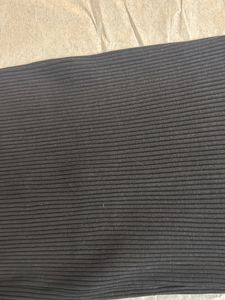 Black Ribbed Knit Midi Skirt