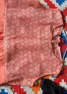 And Peach Colour Dress