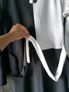 Black and White Color Block Dress